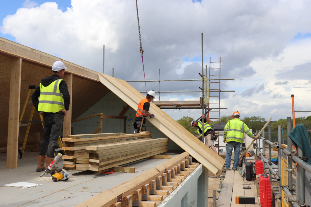 Roof joists go in