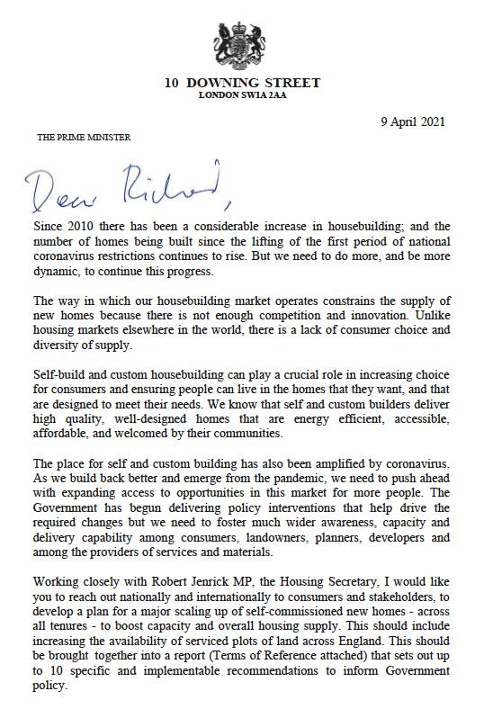 Bacon Review commission letter