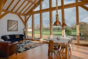 oak frame extension by Carpenter Oak-1